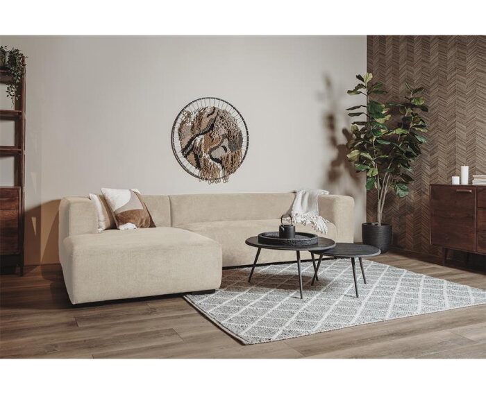 Glasgow 2 5-AR + Chaise L - Enjoy 100 Cream
