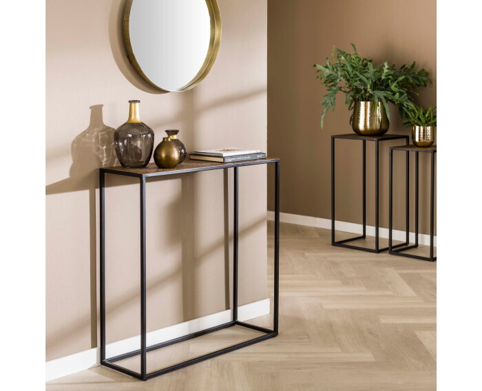 Haltafel Hamilton 75 cm Metallic - Brons Antiek