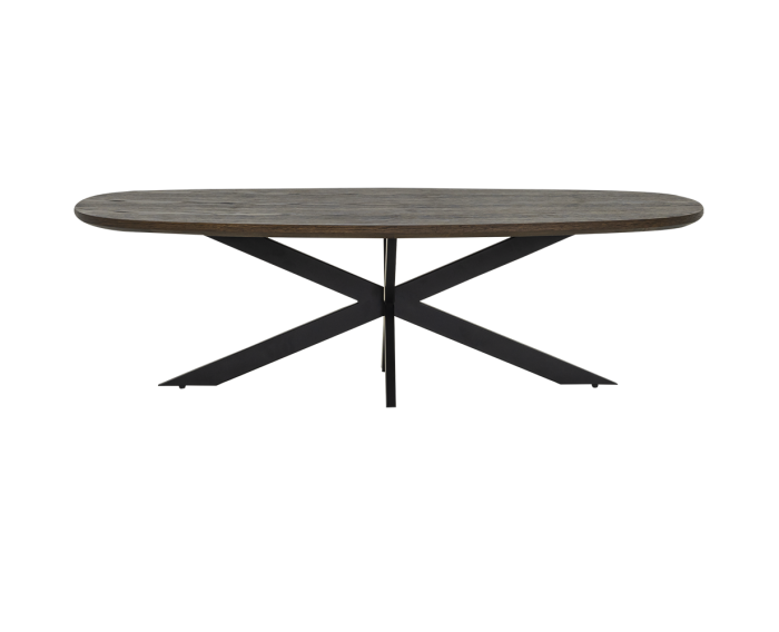 Salontafel San Marino Deens ovaal eikenhout 135x70 cm - Bruin