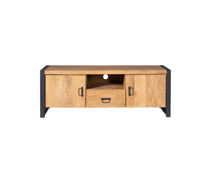 Tv-meubel Britt 150 cm mango metaal - Naturel | Meubelplaats