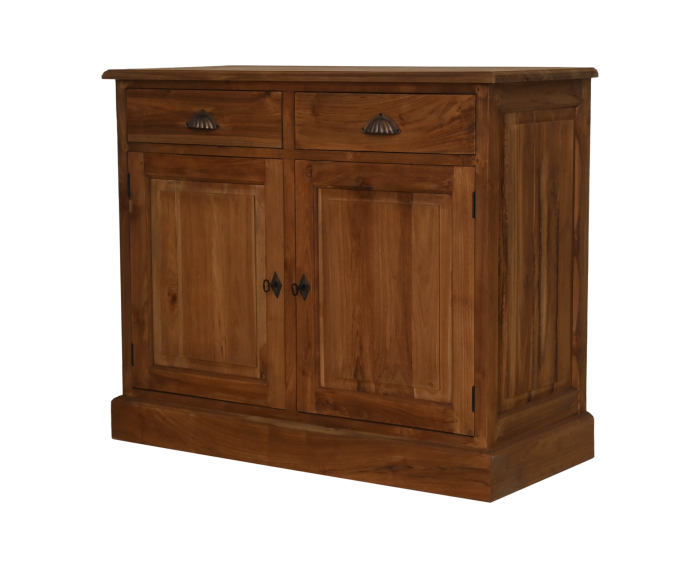 Dressoir 2 deurs - 100x45x85- Naturel - Teak