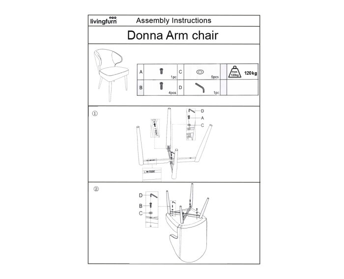 Eetkamerstoel Donna - Antraciet Velvet | Livingfurn