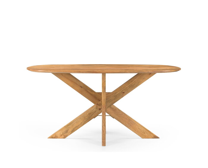 Eettafel Deens Ovaal Runa met Houten Onderstel 160