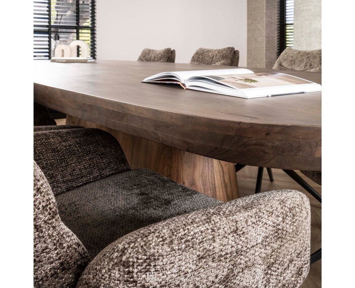 Eettafel Arcadia ovaal Acacia 300x120x77 cm - drift brown