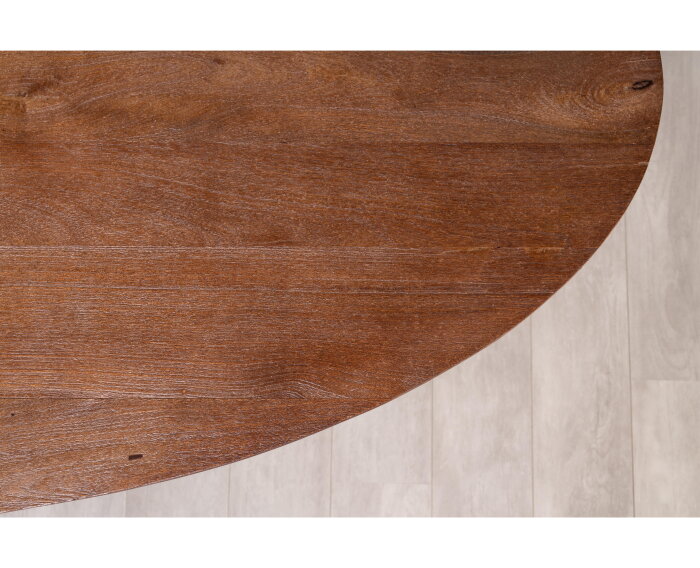 Eettafel Florence ovaal mangohout 220x100 cm - Bruin | Sandblasted