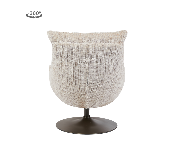 Force coffeechair 360&deg; + footstool - Cremona 14 beige