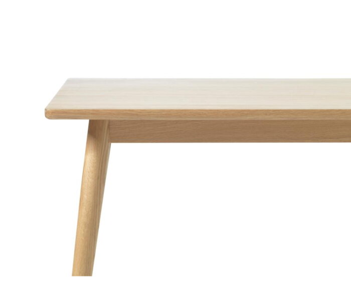 Eettafel Barrali rechthoekig - eikenfineer naturel - 150x90x75 cm - uitschuifbaar