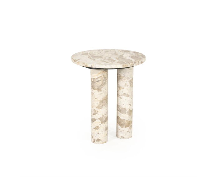Side table Marmo 40x40cm - beige | BY-BOO