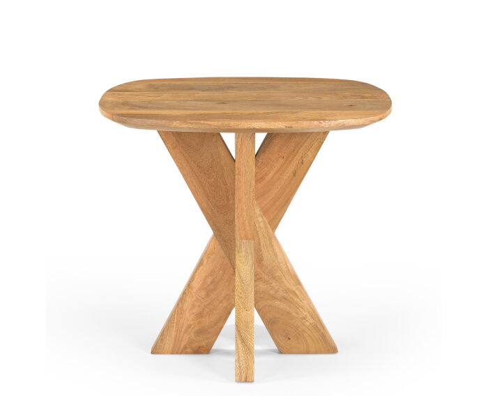 Bijzettafel Deens Ovaal Runa met Houten Onderstel 60