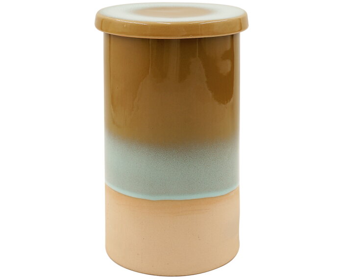 Packet Opbergpot Keramiek Caramel 21xØ12cm - BePureHome