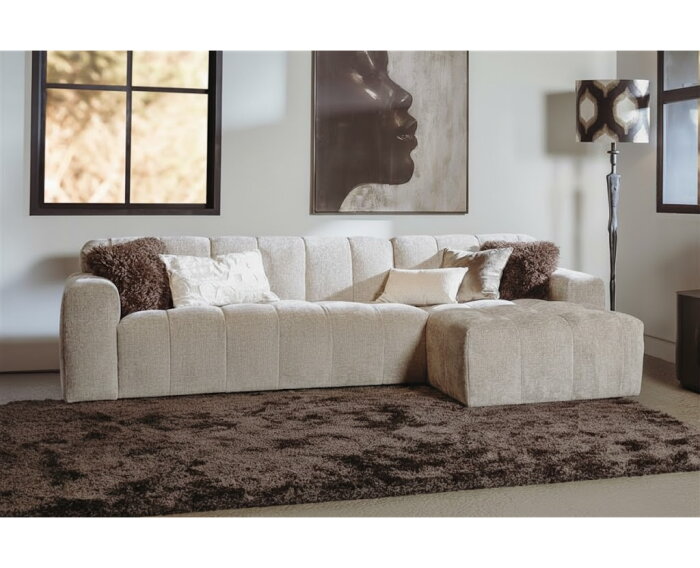 Hoekbank Austin 2 5-AR + Chaise longue links  - Haga 30 beige - 290x156x78 cm