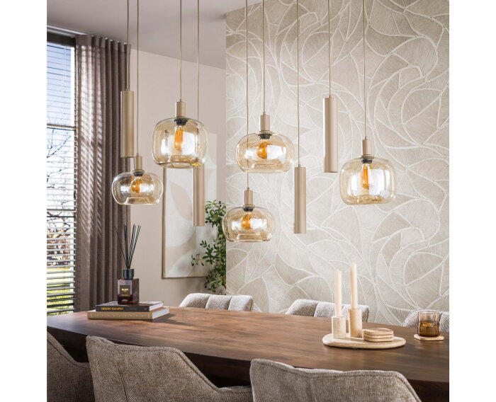 Hanglamp Serene 5+4L - Beige