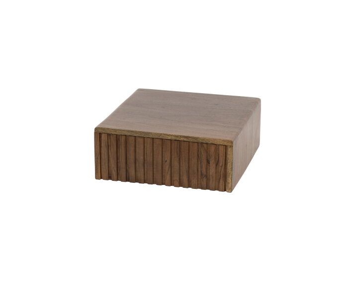 Nachtkastje 1L set/2 hangend Carve - Massief acacia drift brown