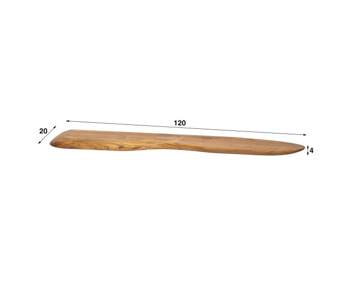 Wandplank 120 organic - Massief acacia naturel