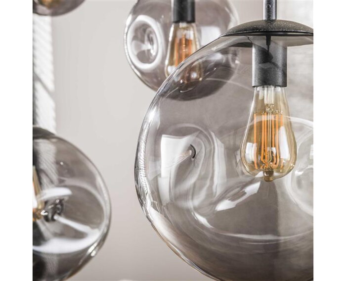 Hanglamp 6L Stellar black series - Artic zwart