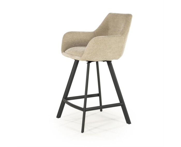 Barstool Bliss with armrest - taupe | BY-BOO