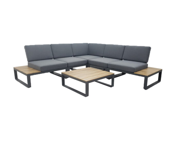 ALBUFEIRA MODULAR LOUNGE CORNER SET  -  ALU ANTHRACITE