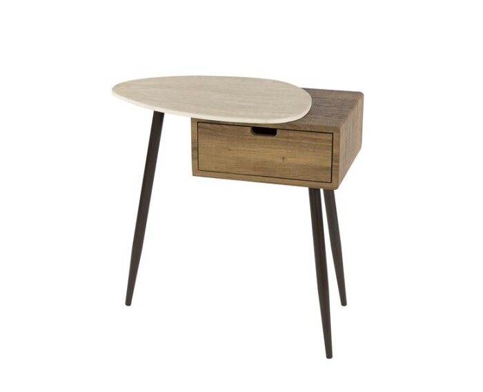 Nachtkastje 1L links Travino - Ceramic Travertine