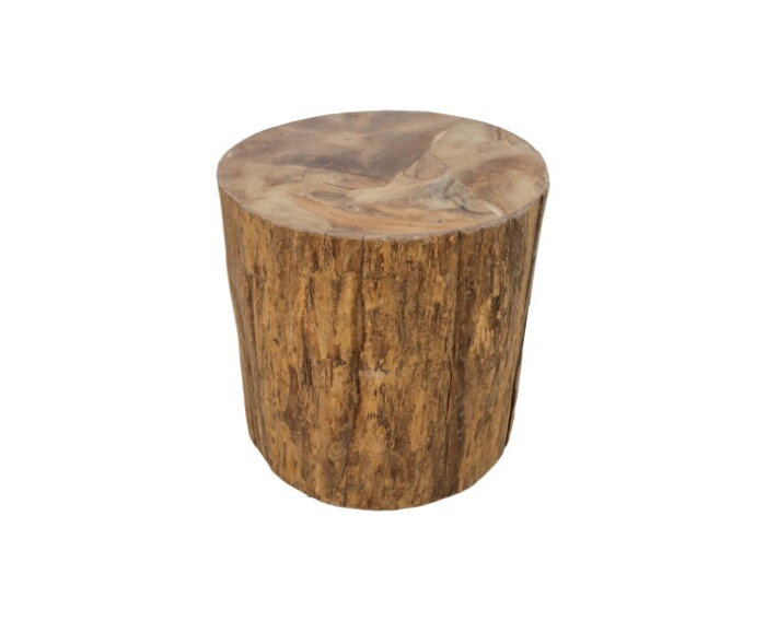 Boomstam bijzettafel - ø45 cm - teak