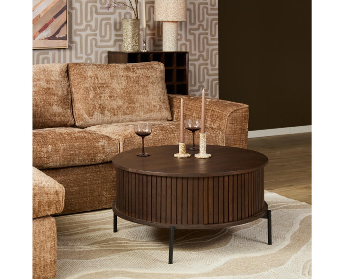 Salontafel Madison Brown | 80 cm | Rond