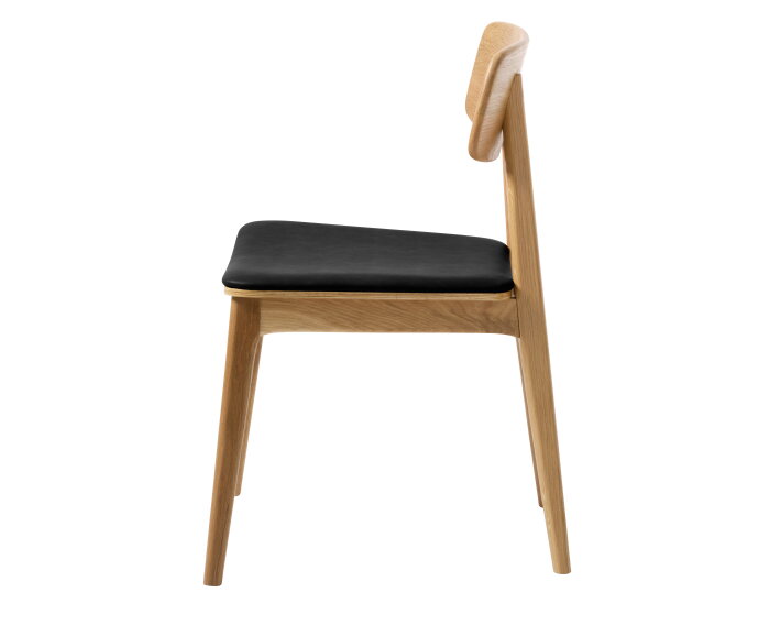 Eetkamerstoel Livo eikenhout naturel - zwart