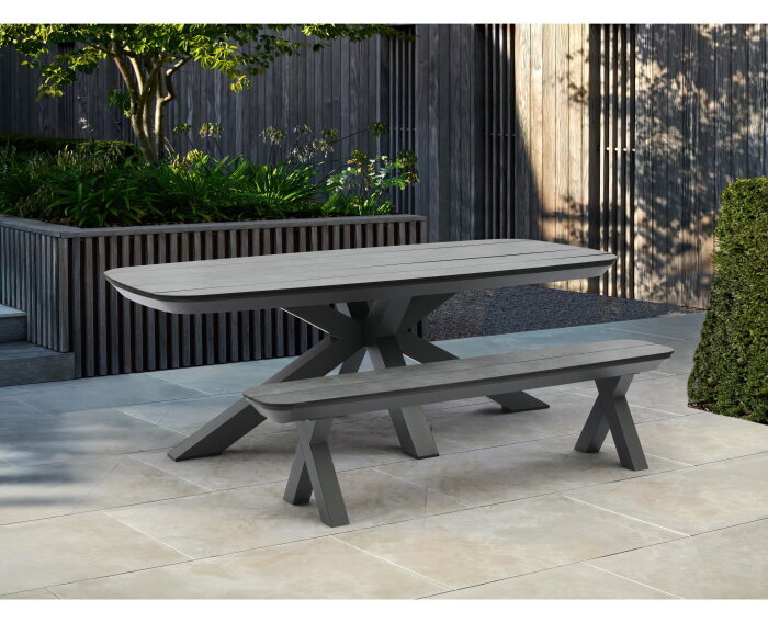 Bradford HPL table 220cm grey