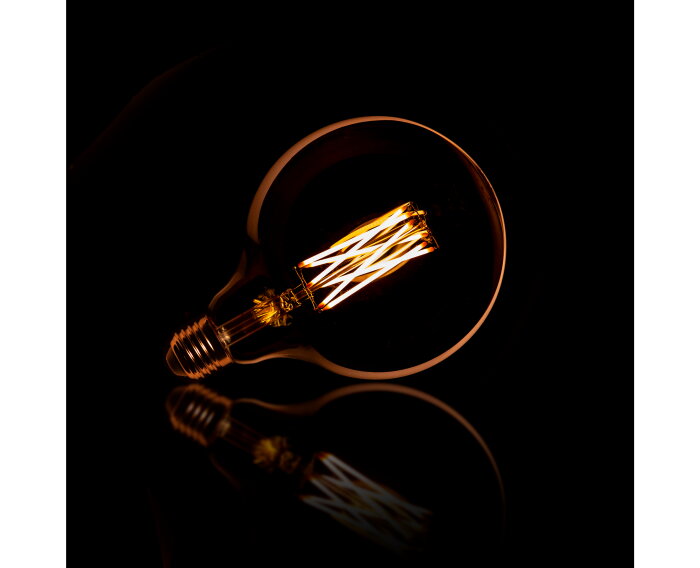 Ledlamp Rond Amberkleurig (G125) | E27 6W