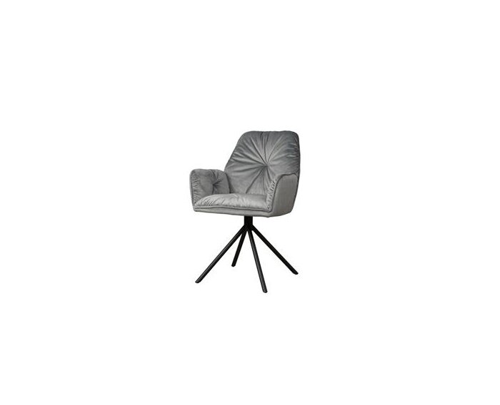 Palma Armstoel - fabric Bluvel 14 grey