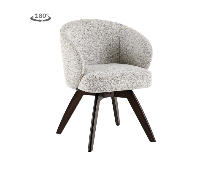 Brescia armchair swivel 180&deg; Espresso Puente 06 beige white