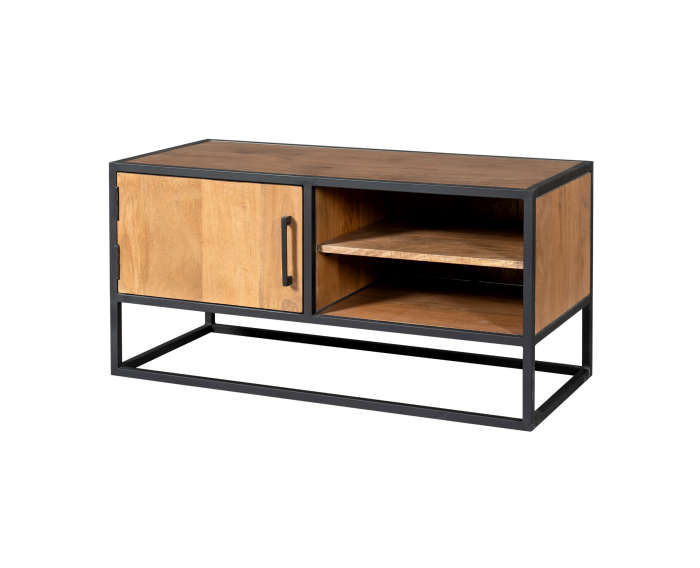 Tv meubel Denver | Mangohout en staal | 100 cm