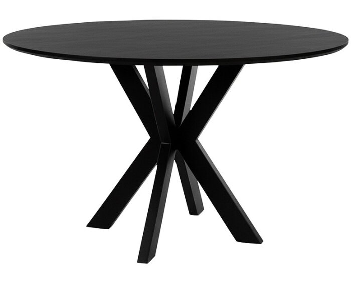 Eettafel Tokio rond Acacia smooth Ø120 cm - Zwart
