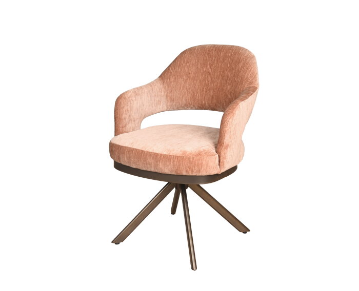 Eetkamerstoel Firenze poot Venus 360 anodic brown - be straight mocca mousse 234