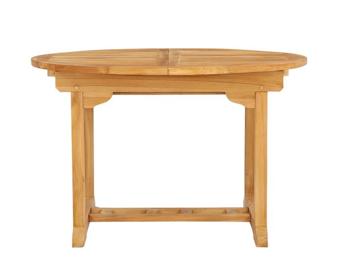 Tuintafel uitschuifbaar Rond Teak 120/180 cm