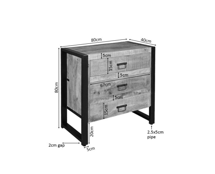 Ladenkast Britt | 3 lades