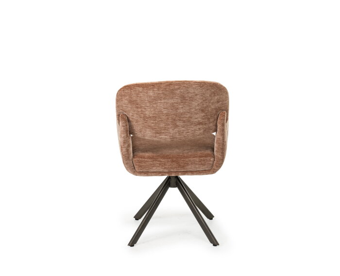 Eetkamerstoel Venice poot Venus 360 zwart - Be straight Mocha mousse 234