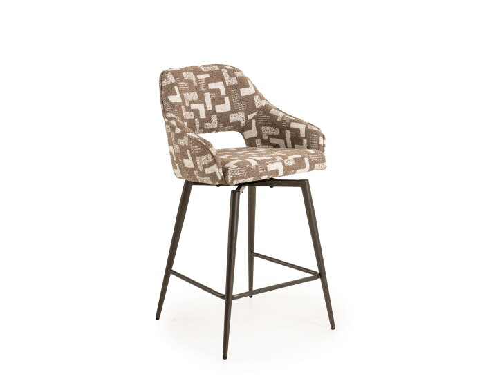 Barstoel Paris draaibaar Jupiter anodic bruin - Mosaic brown 15 - 65 cm