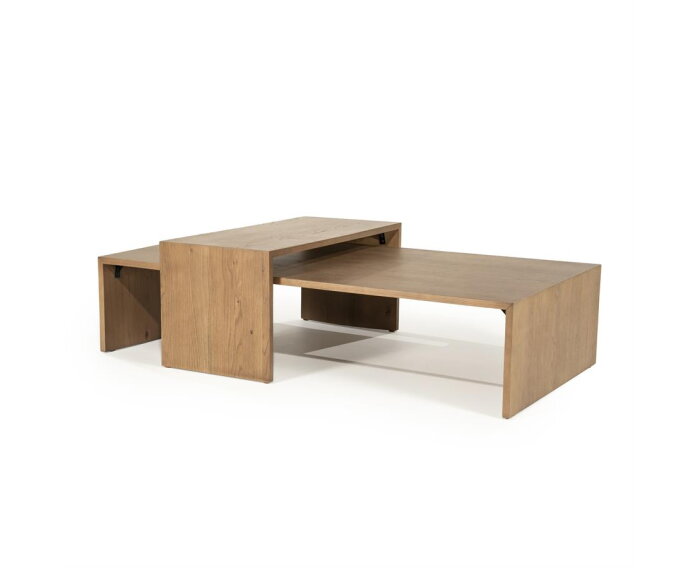 Salontafel set Flo 140x70cm - lichtbruin | Eleonora