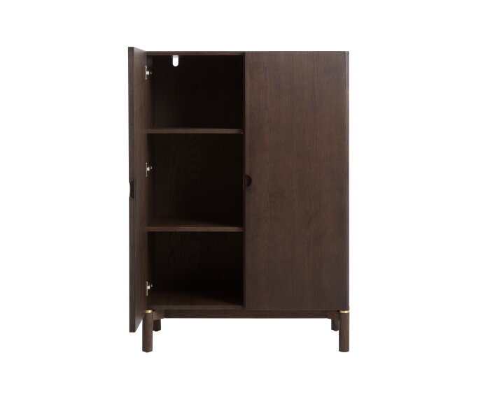 Opbergkast Arun eiken 90x46x130 cm - Espresso bruin