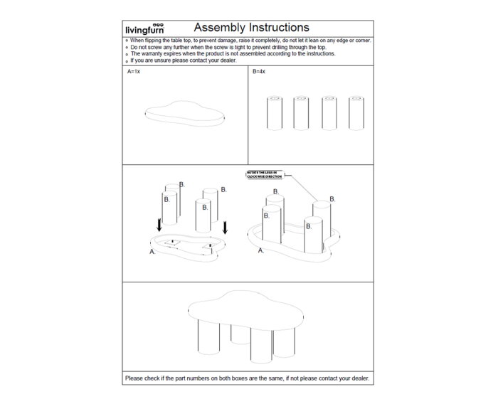 Salontafel Brix Feline Sandy organisch