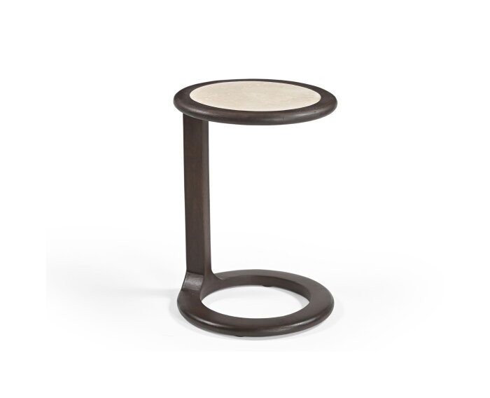 Bijzettafel Vinn Bruin Travertin 55 cm