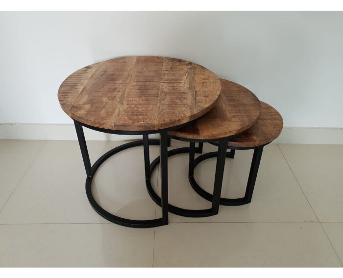 Salontafel set van 3 mangohout