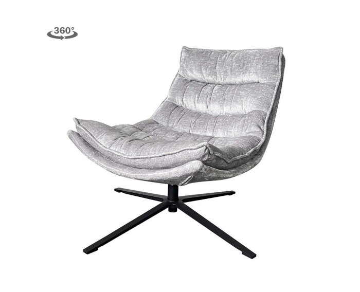 Venice Fauteuil - fabric BMG804 light grey (draaibaar)