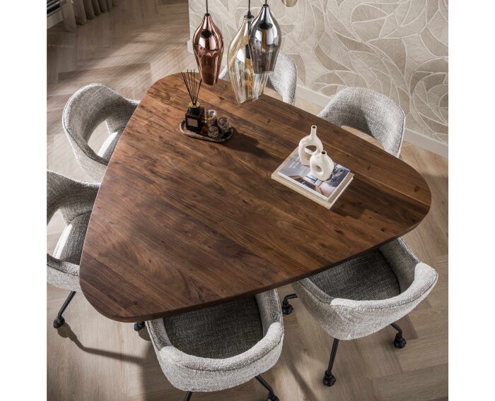 Eettafel Arcadia triangle 165 - Massief acacia bruin