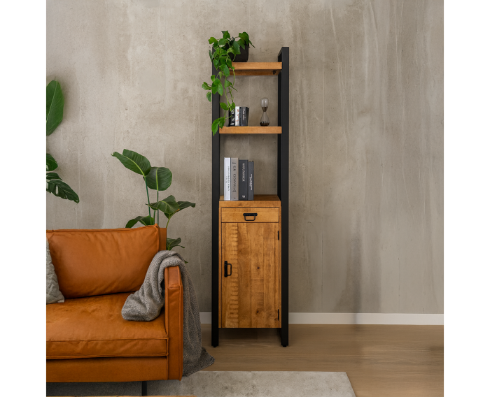 Boekenkast Britt mangohout 55 cm - Naturel