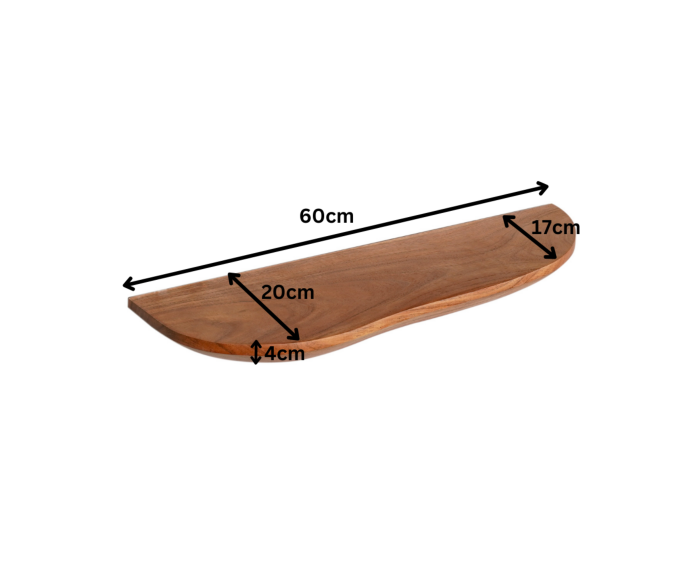 Wandplank Live edge |  60 cm | Set van 2