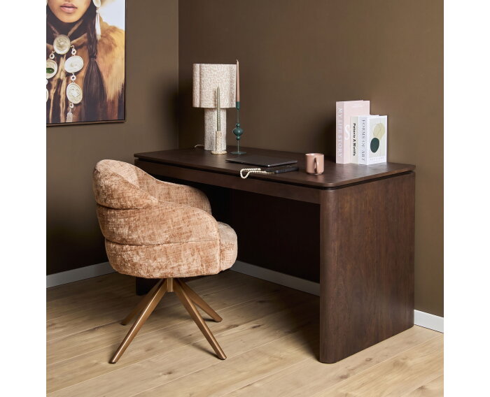 Bureau Dallas Bruin Mangohout 130 cm