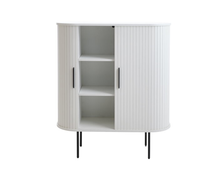 Opbergkast Nola eiken 100 cm - wit