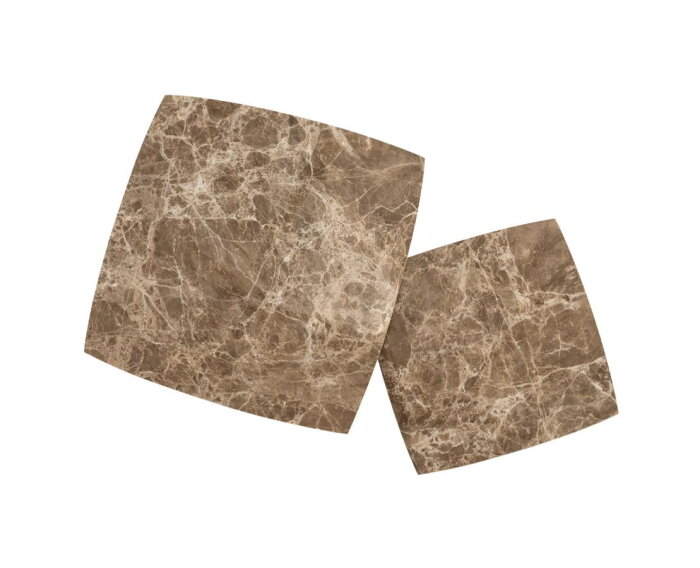Bijzettafel set Nordin 34x34cm - bruin | Eleonora