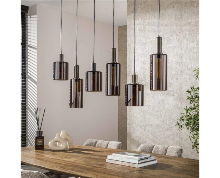 Hanglamp 6L Sepiora - Sienna brown