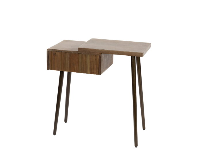 Nachtkastje rechts Carve - Massief acacia drift brown